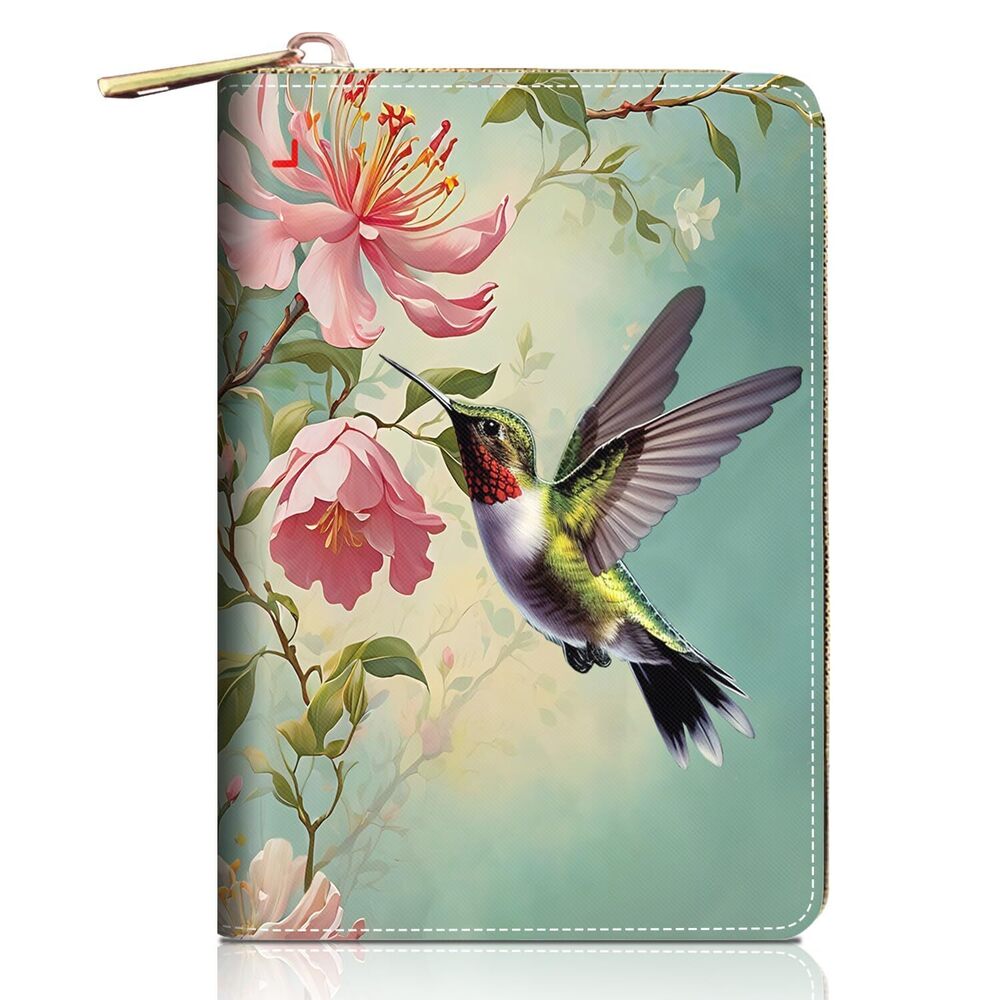 2019 Credit Card Holder Wallets , Hummingbird Flower Design RFID Blocking